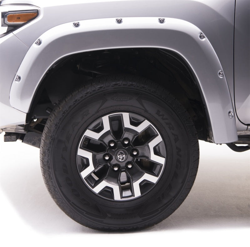 EGR 16+ Toyota Tacoma w/Mudflap Bolt-On Look Color Match Fender Flares - Set - Silver Sky Fender Flares EGR