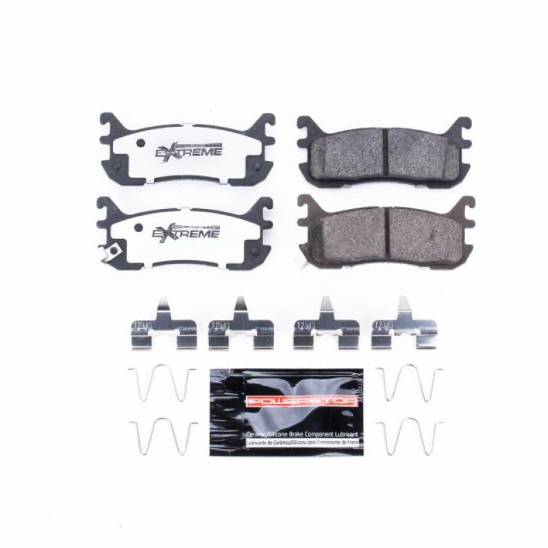 Power Stop 97-03 Ford Escort Rear Z26 Extreme Street Brake Pads w/Hardware Brake Pads - Performance PowerStop