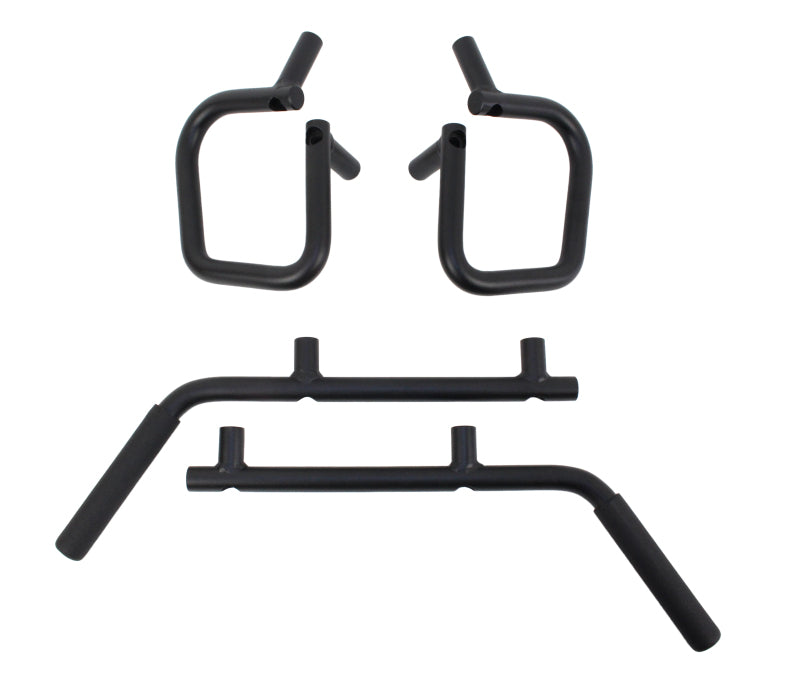 Fishbone Offroad 07-18 Jeep Wrangler JK 4 Door Grab Handles Front/Rear Steel - Blk Txtrd Powdercoat Dash & Interior Trim Fishbone Offroad