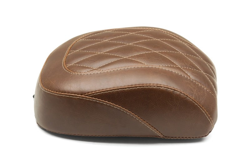 Mustang 18-21 Harley Breakout Wide Tripper Passenger Seat Diamond Stitch - Brown Passenger Motorcycle Seats Mustang Motorcycle
