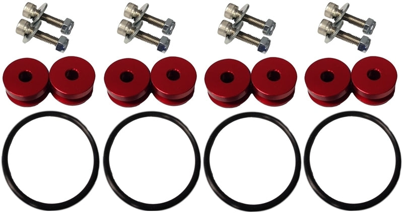 Torque Solution Billet Bumper Quick Release Kit Combo (Red): Universal Quick Release Adapters Torque Solution