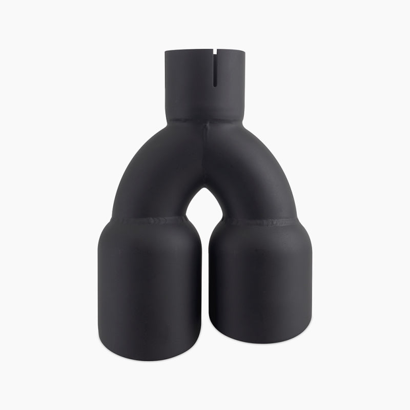 Mishimoto Dual Offset Tips 2.5in Inlet 3in Outlet Slash Cut - Black Turbo Inlets Mishimoto