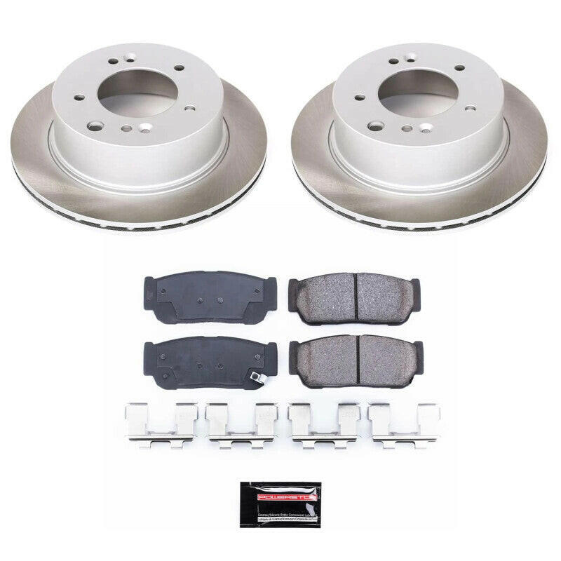 Power Stop 03-06 Kia Sorento Rear Semi-Coated Rotor Kit Brake Kits - Performance Blank PowerStop
