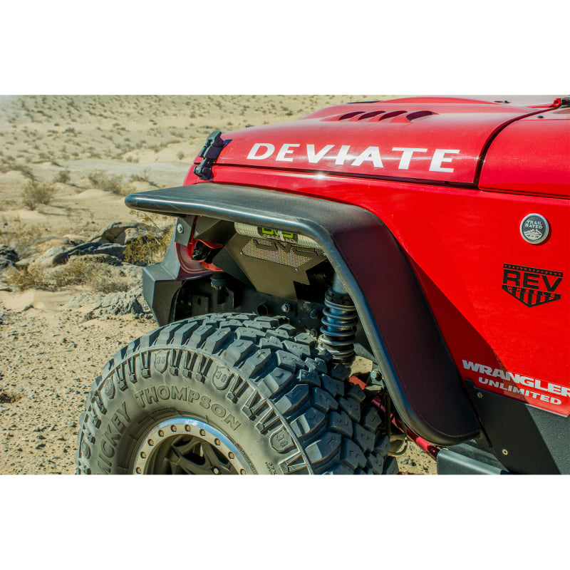 DV8 Offroad 07-18 Jeep Wrangler JK Front & Rear Flat Tube Fenders Fenders DV8 Offroad