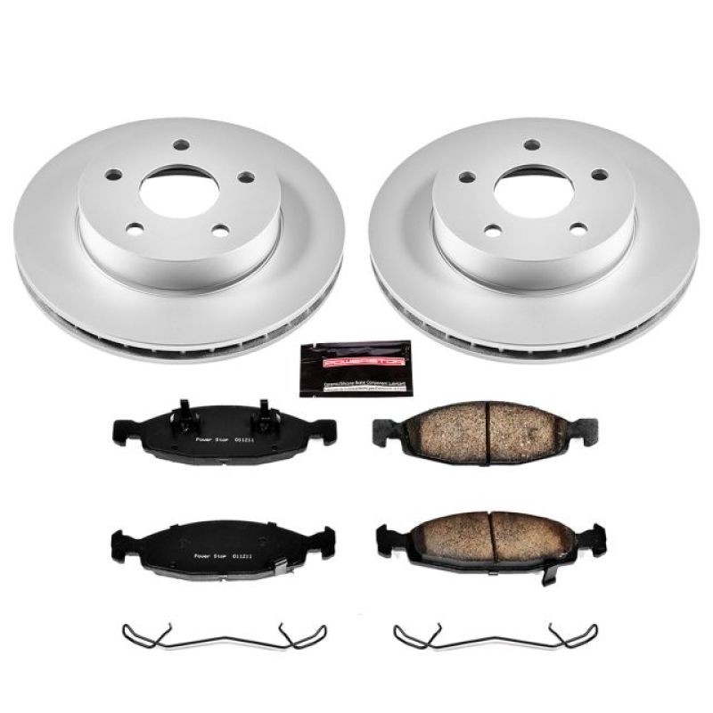 Power Stop 99-02 Jeep Grand Cherokee Front Z17 Evolution Geomet Coated Brake Kit Brake Kits - Performance Blank PowerStop