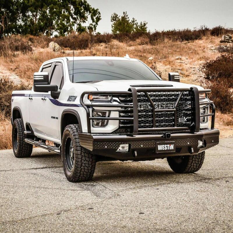 Westin 20-21 Chevrolet 2500/3500 HDX Bandit Front Bumper - Black Bumpers - Steel Westin