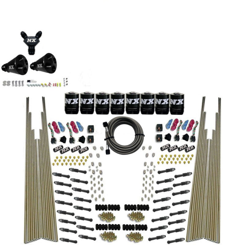 Nitrous Express 8 Cyl Dry Direct Port Four Stage 8 Solenoids Nitrous Kit (200-600HP) w/o Bottle Nitrous Systems Nitrous Express