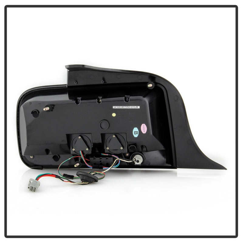 Spyder 05-09 Ford Mustang (Red Light Bar) LED Tail Lights - Smoke ALT-YD-FM05V3-RBLED-SM Tail Lights SPYDER