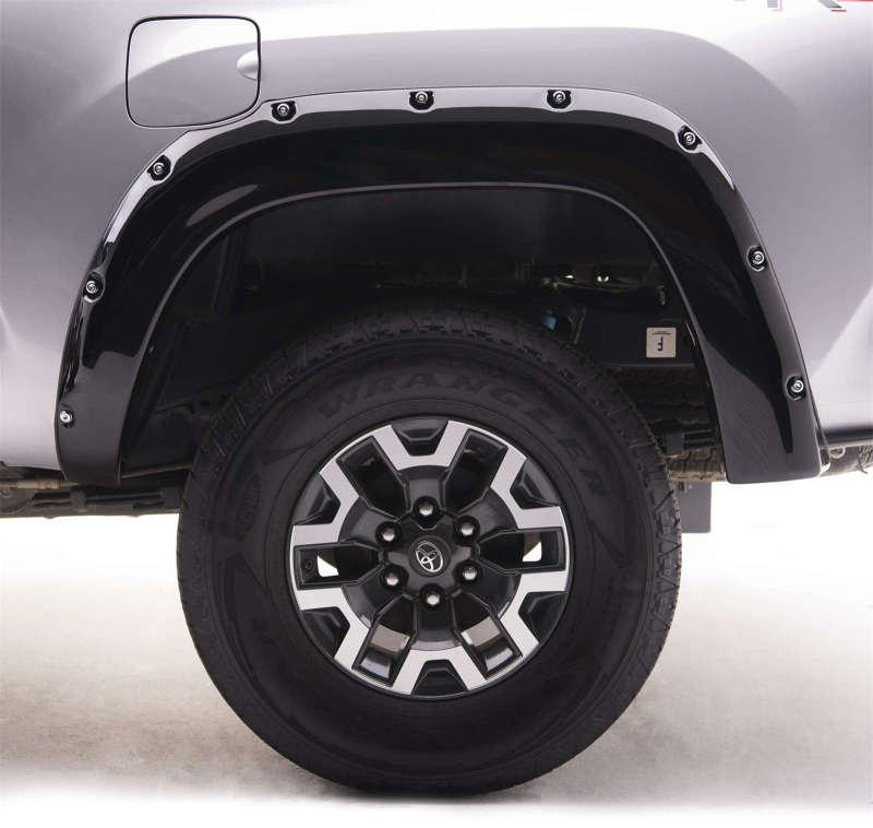 EGR 16+ Toyota Tacoma w/Mudflap Bolt-On Look Color Match Fender Flares - Set - Black Fender Flares EGR