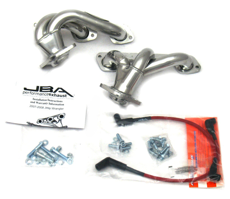 JBA 07-11 Jeep 3.8L V6 1-1/2in Primary Silver Ctd Cat4Ward Header Headers & Manifolds JBA