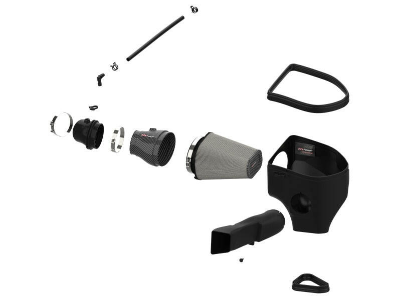 aFe Dodge Charger SRT Hellcat Redeye 21-23 V8-6.2L Track Series Stage-2 Carbon Fiber Intake System Cold Air Intakes aFe