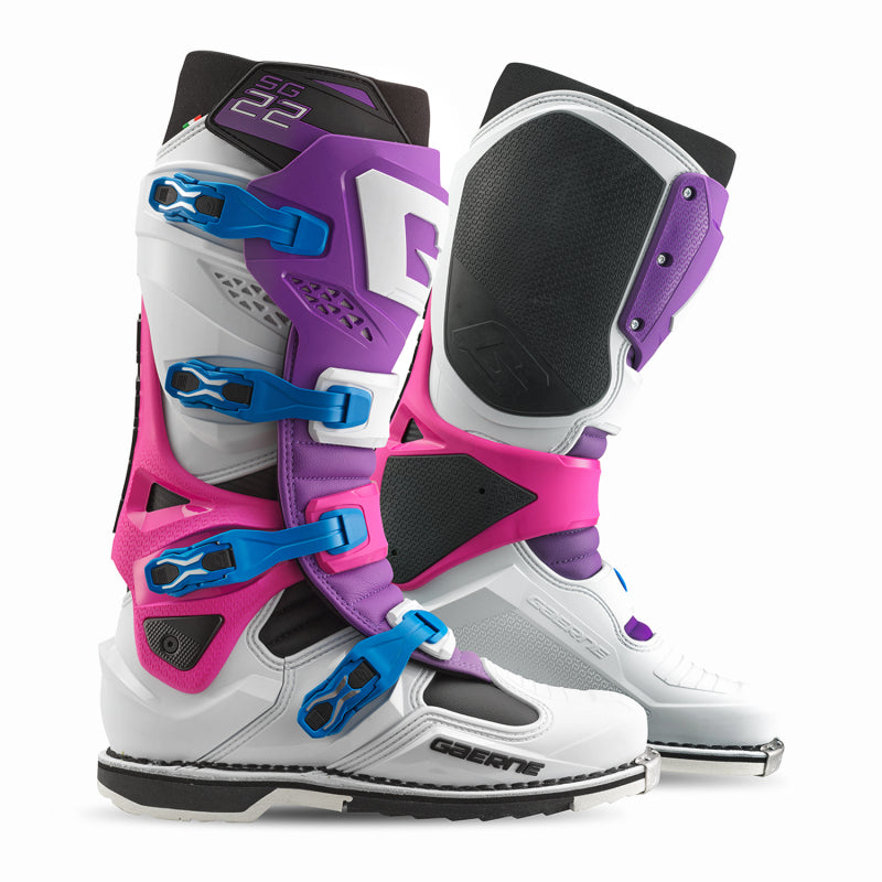 Gaerne SG22 Limited Edition Boot Purple/White/Rhodamine Size - 10 Motorcycle Boots Gaerne