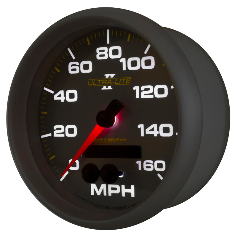 Autometer Ultra-Lite II 5in 0-140MPH In-Dash Electronic GPS Programmable Speedometer Gauges AutoMeter