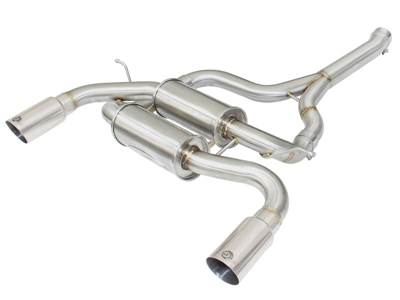 aFe MACHForce XP SS-304 Polish Tip 2.5in Dia Axle Back Exhaust 12-15 BMW 335i (F30) 3.0L (t) Axle Back aFe