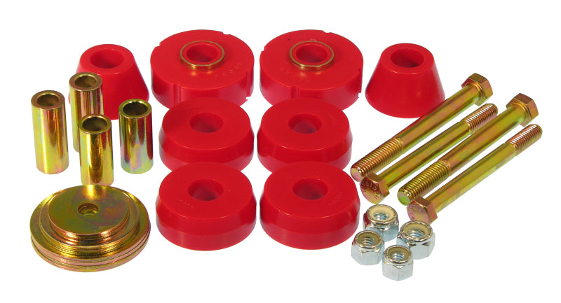 Prothane 63-66 Chevy C10 1/2Ton 2wd PU Body Mount - Red Bushing Kits Prothane