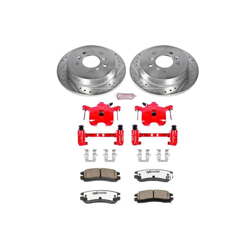 Power Stop 08-09 Buick Allure Rear Z26 Street Warrior Brake Kit w/Calipers Brake Kits - Performance D&S PowerStop