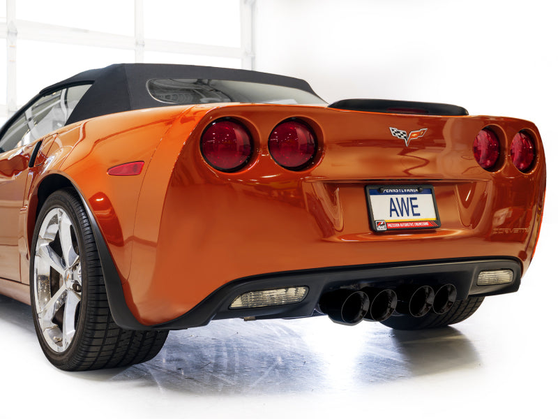 AWE Tuning 05-07 C6 Chevrolet Corvette 6.0L Track Edition Axle-Back Exhaust w/ Diamond Black Tips Axle Back AWE Tuning
