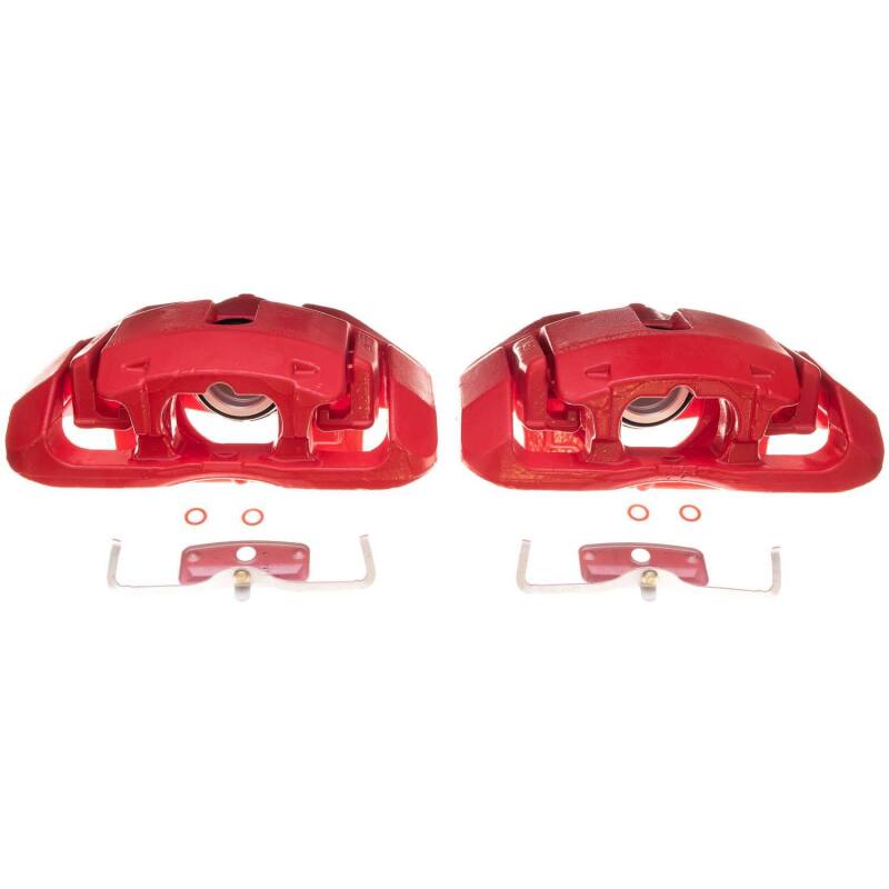 Power Stop 08-10 BMW 535i Front Red Calipers w/Brackets - Pair Brake Calipers - Perf PowerStop