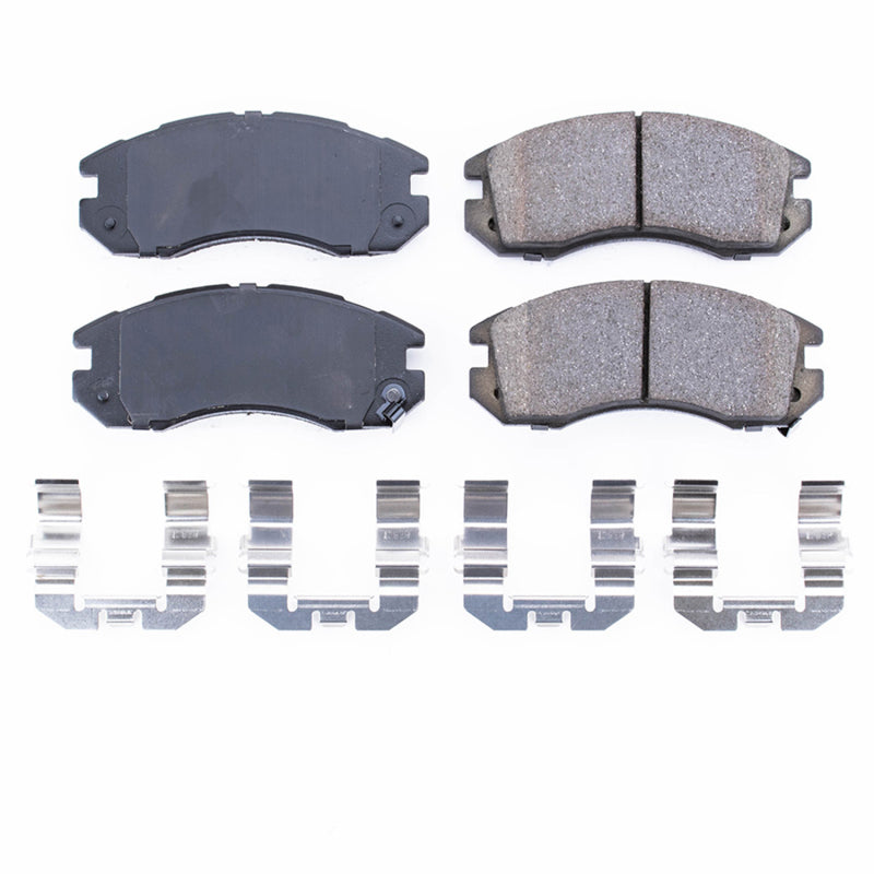Power Stop 93-96 Subaru Impreza Front Z17 Evolution Ceramic Brake Pads w/Hardware Brake Pads - OE PowerStop
