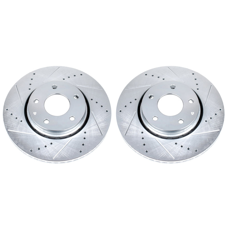 Power Stop 16-19 Mazda CX-5 Front Evolution Drilled & Slotted Rotors - Pair Brake Rotors - Slot & Drilled PowerStop