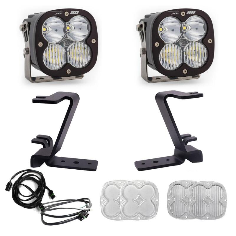 Baja Designs 2023+ Ford F250/F350 Super Duty XL80 Drive/Combo A-Pillar Kit - White Light Mounts Baja Designs