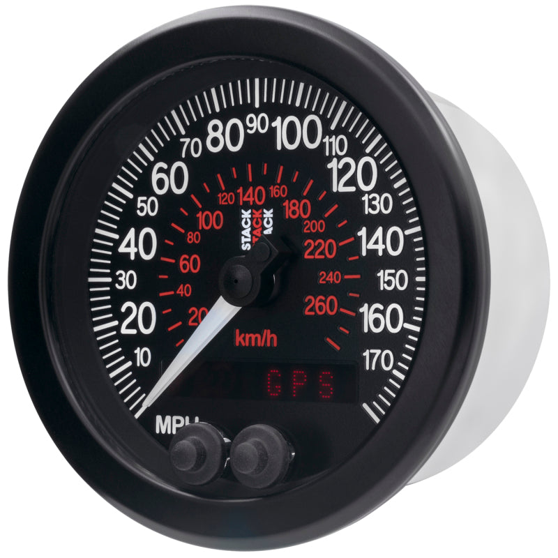 Autometer Stack Instruments 88mm 0-180 MPH 290 KM/H GPS Speedometer - Black Gauges AutoMeter