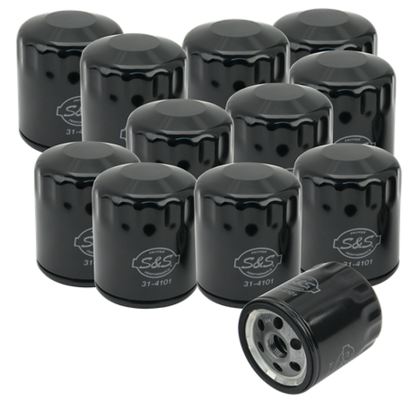 S&S Cycle Sportster/Evolution Models Black Oil Filters - 12 Pack Oil Filters S&S Cycle