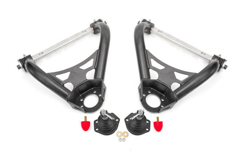 BMR 64-72 A-Body Non-Adj Upper A-Arms (Polyurethane) - Black Hammertone Control Arms BMR Suspension