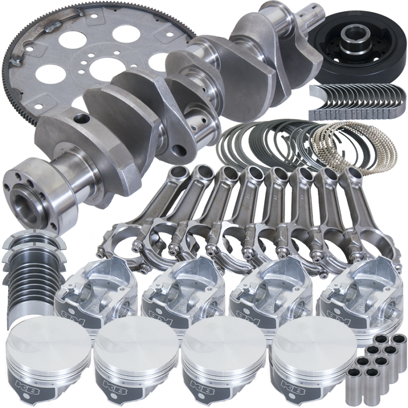Eagle Chevy 454 1Pc 4.250in Crank 6.385in I-Beam Rod -3cc Flat Top 4.310in Pistons Balanced Assembly Rotating Assemblies Eagle