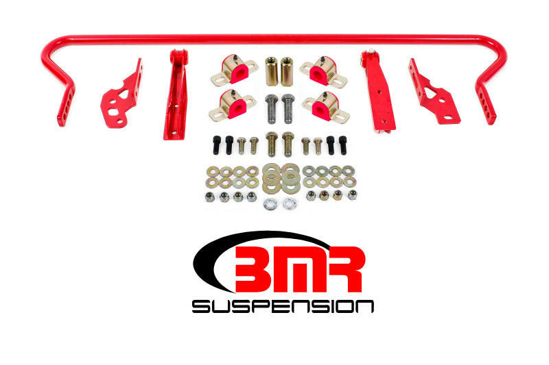 BMR 11-14 S197 Mustang Rear Hollow 25mm Adj. Sway Bar Kit w/ Bushings - Red Sway Bars BMR Suspension