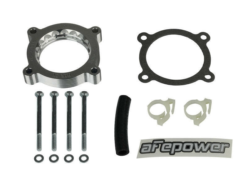 aFe 11-14 Ford Mustang/ 11-14 Ford F-150 V6 3.7L Silver Bullet Throttle Body Spacer - Silver Throttle Body Spacers aFe
