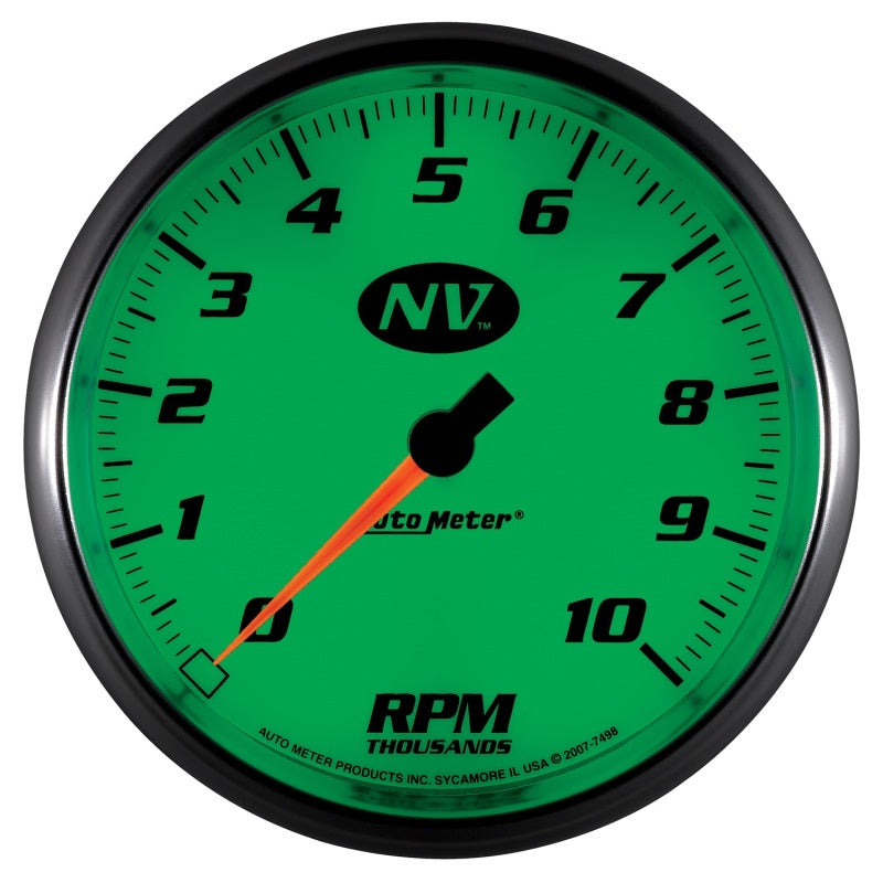 AutoMeter Gauge Tachometer 5in. 10K RPM In-Dash NV Gauges AutoMeter