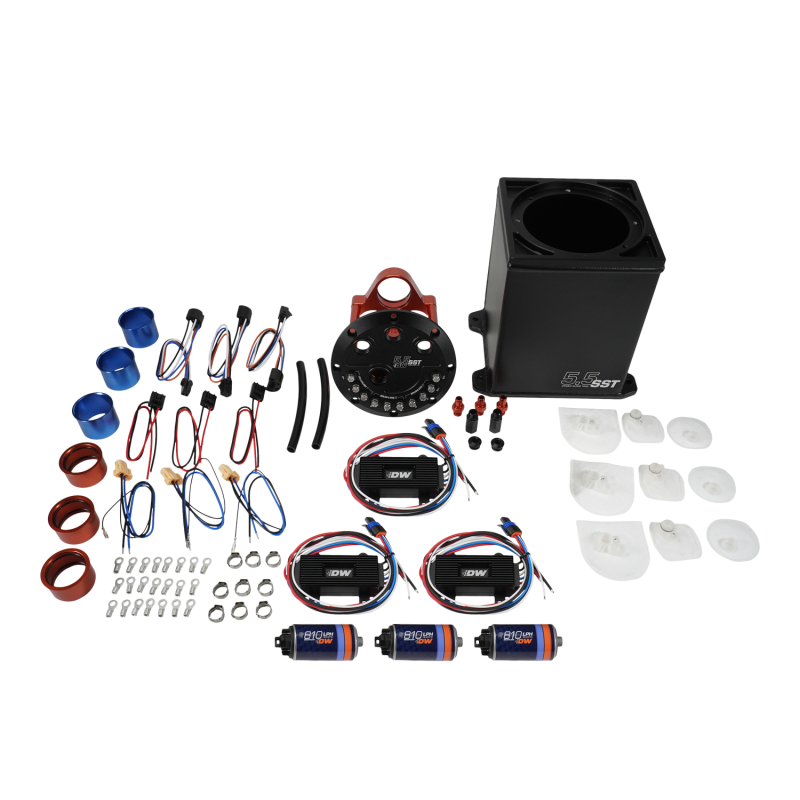 DeatschWerks 5.5L Staged Surge Tank w/ 3 DW810 Brushless Fuel Pumps Surge Tanks DeatschWerks