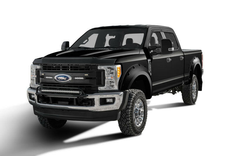 Bushwacker 17-20 Ford F-250 Super Duty / F-350 Super Duty Pocket Style Flares 4pc - Agate Black Met Fender Flares Bushwacker