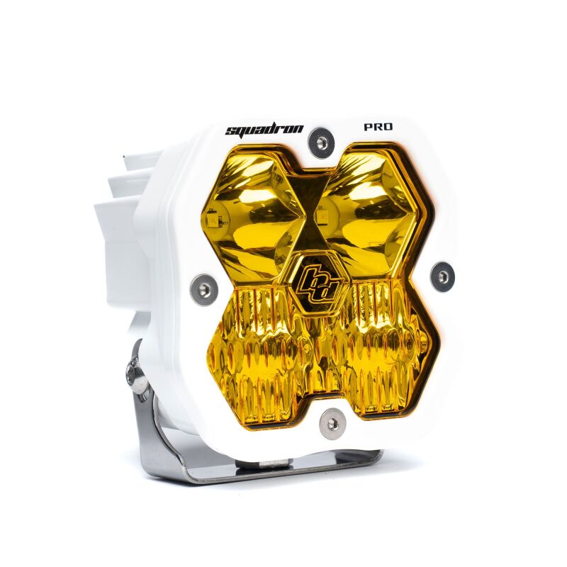 Baja Designs Squadron 2.0 Pro LED Driving/Combo - Baja Amber w/White Housing Light Bars & Cubes Baja Designs