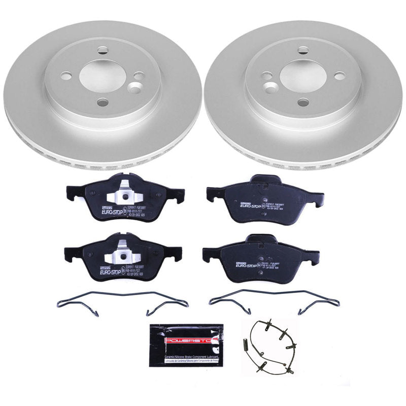 Power Stop 02-06 Mini Cooper Front Euro-Stop Brake Kit Brake Kits - OE PowerStop