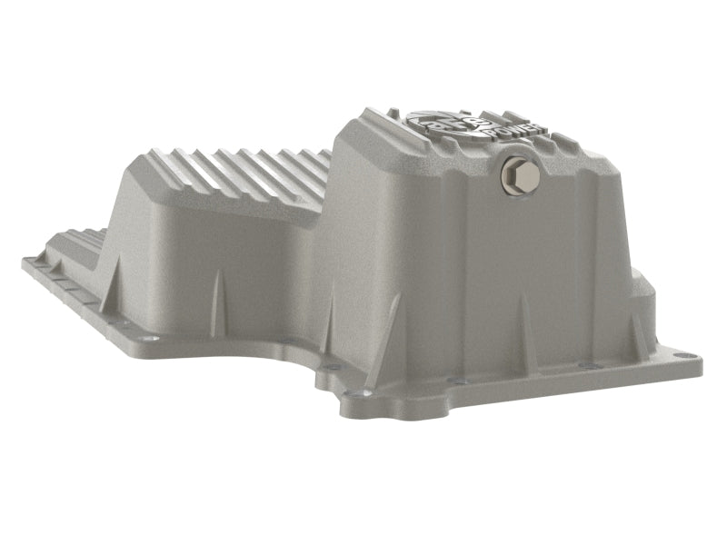 aFe 20-25 GM Trucks Engine Oil Pan - Raw w/ Machined Fins Diff Covers aFe