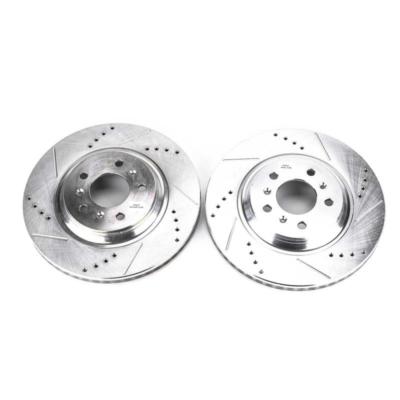 Power Stop 08-09 Buick Allure Front Evolution Drilled & Slotted Rotors - Pair Brake Rotors - Slot & Drilled PowerStop