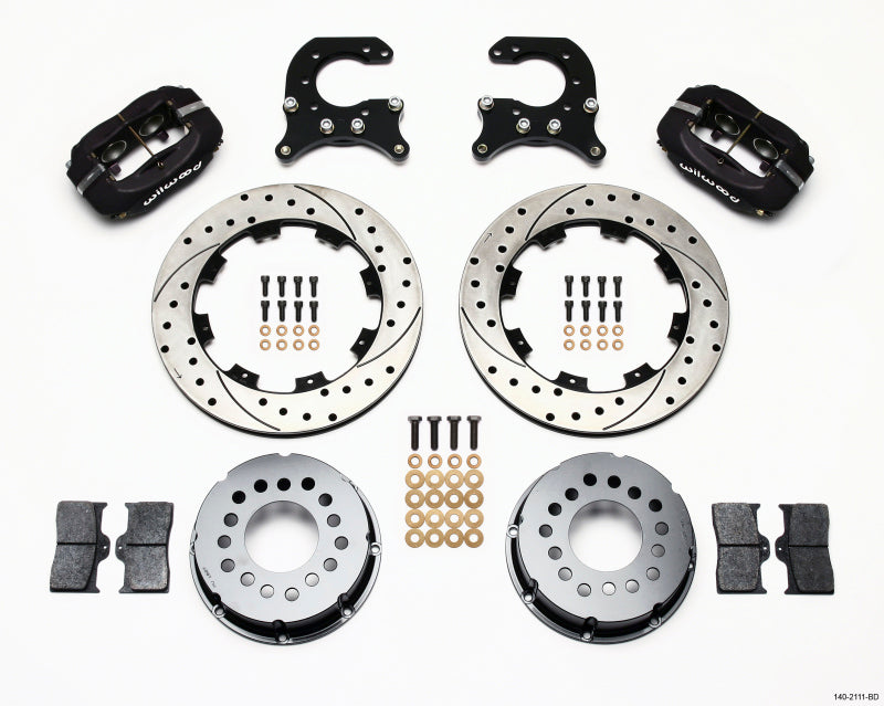 Wilwood Forged Dynalite P/S Rear Kit Drilled Rotor 58-64 Olds/Pontiac Ends Big Brake Kits Wilwood