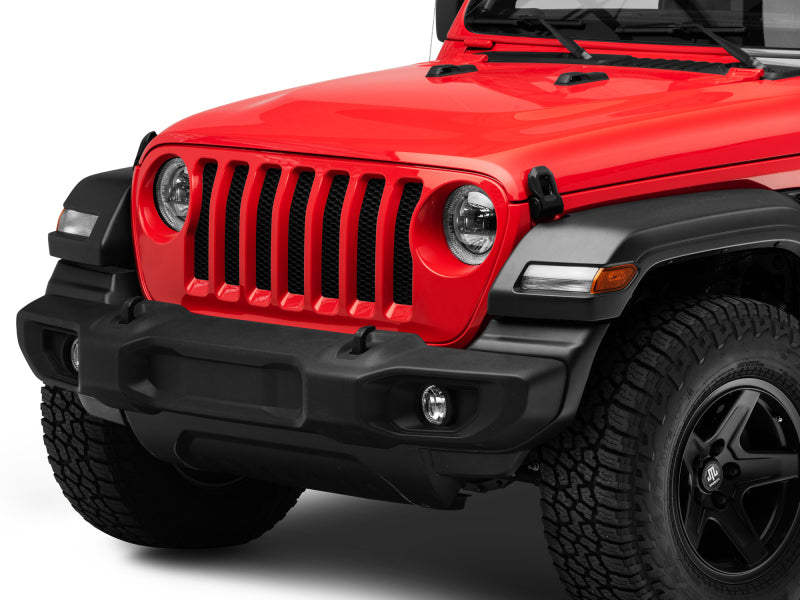 Raxiom 18-22 Jeep Wrangler JL/JT Axial Series LED Headlights- Black Housing (Clear Lens) Headlights Raxiom