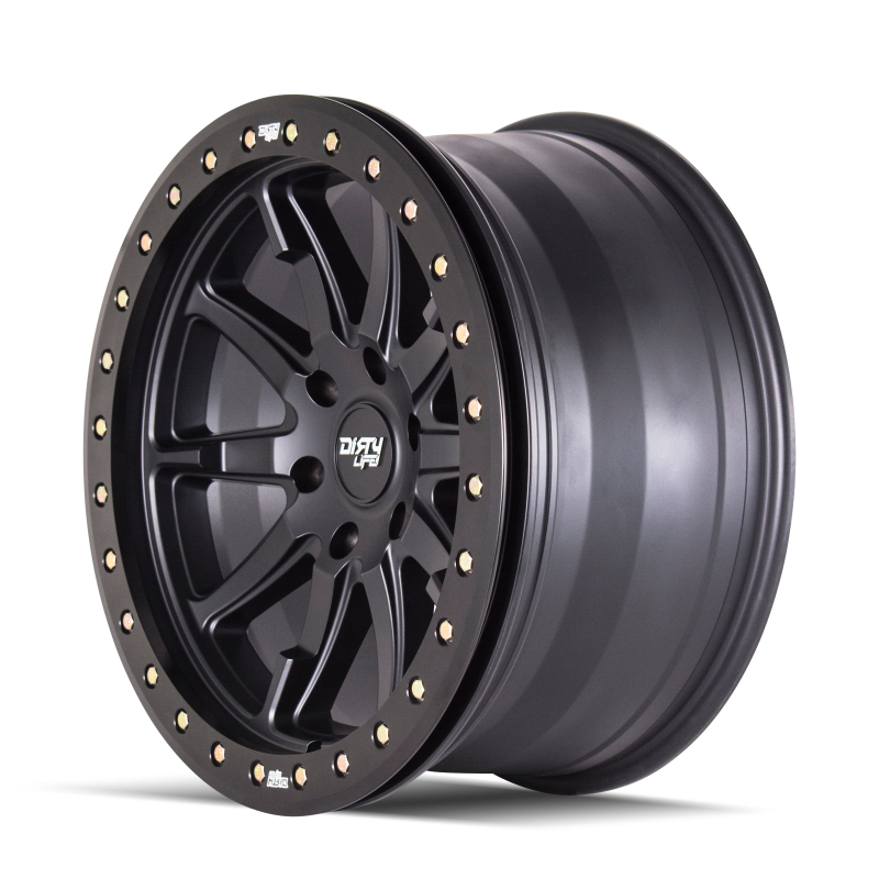 Dirty Life 9304 DT-2 17x9 / 5x127 BP / -12mm Offset / 78.1mm Hub Matte Black Wheel - Beadlock Wheels - Cast Dirty Life