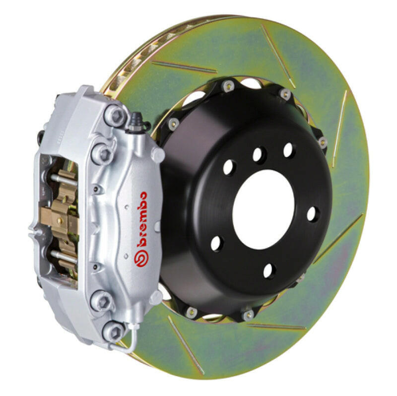 Brembo 12-20 GS350 Rear GT BBK 4 Piston Cast 345x28 2pc Rotor Slotted Type1 -Silver Brake Kits - Performance Slot Brembo