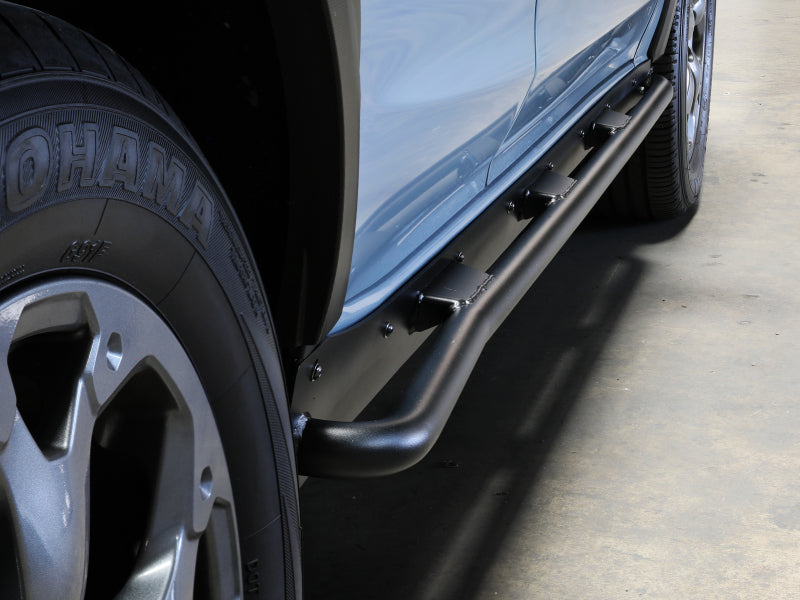 aFe POWER 18-23 Subaru Crosstrek Terra Guard Off-Road Sliders - Black Nerf Bars aFe