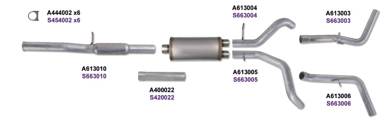 Diamond Eye KIT 3in Catback DUAL GAS AL CHEVY/GM 4.3L 5.3L 1500 Catback Diamond Eye Performance