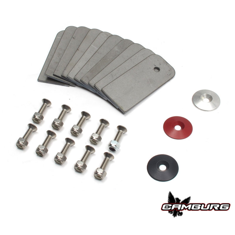 Camburg Black Fender Washer 10 Pack (aluminum washer bolt body clip 1/8in. tab) Hardware - Singles Camburg