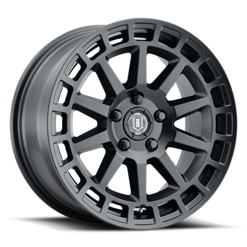 ICON Journey 17x8.5 5x108 38mm Offset 6in BS Satin Black Wheel Wheels - Cast ICON