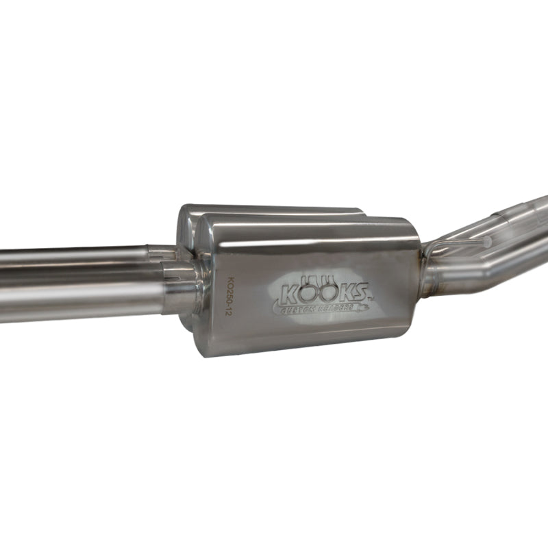 Kooks 11-14 Ford Raptor SVT Super Crew Cab 3in Off Road Side Exit Exhaust w/ Black Slash Cut Tips Catback Kooks Headers