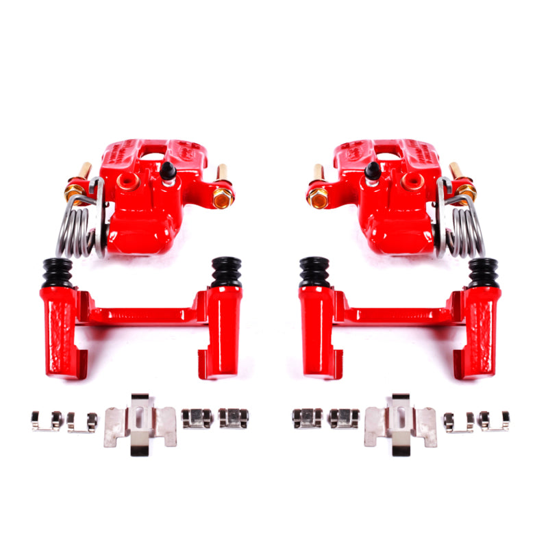 Power Stop 94-04 Ford Mustang Rear Red Calipers w/Brackets - Pair Brake Calipers - Perf PowerStop