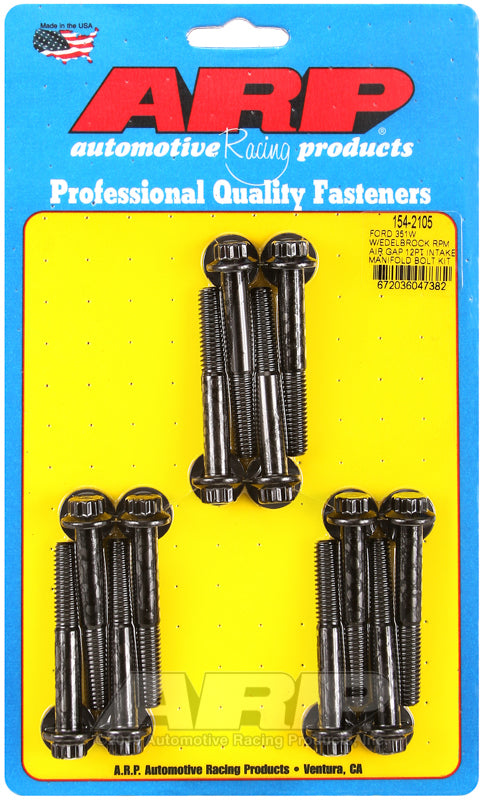 ARP Ford 351W w/ Edelbrock RPM Air Gap 12pt Intake Manifold Bolt Kit Hardware Kits - Other ARP