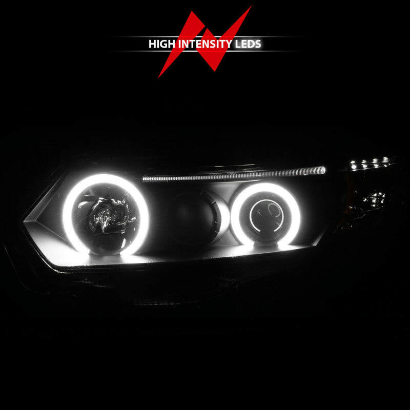 ANZO 2006-2011 Honda Civic Projector Headlights w/ Halo Black (CCFL) Headlights ANZO